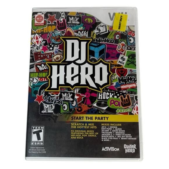 2009 DJ Hero Turntable & Game Disc Bundle Nintendo Wii Activision TESTED & WORKS - Picture 14 of 16